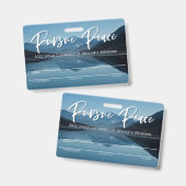 Badge Carte d'insigne JW Keepsaké Convention | Montagnes (Avant & arrière)