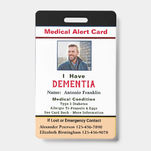 Badge Carte d'invalidité d'alerte Médicale pour enfant a (Front)