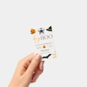 Badge carte d'invitation boo soirée halloween (Manuel / portable)