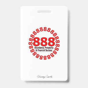 Badge Carte d'invitation élégante au numéro angélique 88