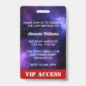 Badge Carte d'invitation pour une fête d'anniversaire Sw (Arrière)