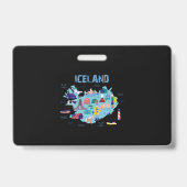 Badge carte d'Islande (Arrière)