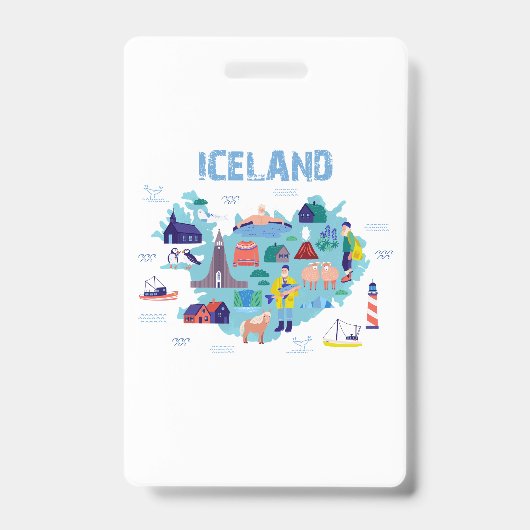 Badge Carte Islande (Avant)
