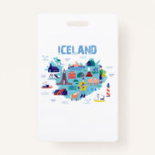 Badge Carte Islande (Dos)