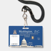 Badge Carte officielle de membre des Illuminati (Avant avec lanière)