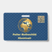 Badge Carte officielle de membre des Illuminati (Arrière)
