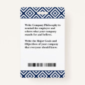 Badge Carte personnalisée d'identification de photo de l (Dos)