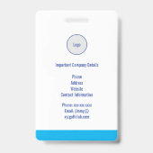 Badge Carte photo de sécurité des événements spéciaux (Arrière)