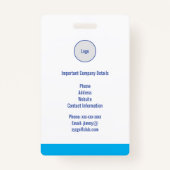 Badge Carte photo de sécurité des événements spéciaux (Dos)