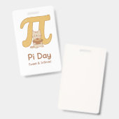 Badge Carte postale de la journée de Pi - Douce & Infini (Avant & arrière)