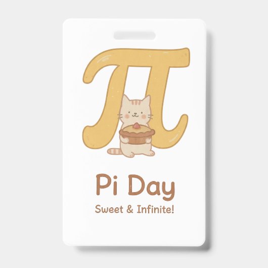 Badge Carte postale de la journée de Pi - Douce & Infini (Avant)