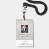 Badge Carte professionnelle d'identité avec un aspect ma (Avant avec lanière)