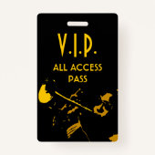 Badge Carte VIP All Access à l'événement musical Badg ve (Devant)