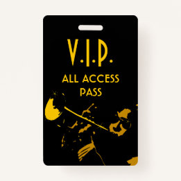Badge Carte VIP All Access à l'événement musical Badg ve