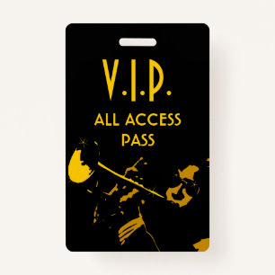Badge Carte VIP All Access à l'événement musical Badg ve