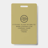 Badge Carte VIP All Access, événement Code-barres Logo G (Dos)