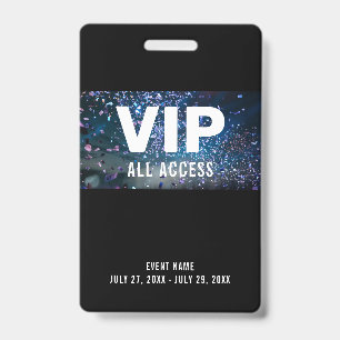 Badge Carte VIP All Access Pass Concert ID d'événement B