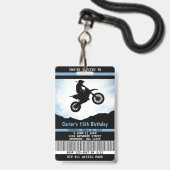 Badge Carte VIP d'invitation d'anniversaire de moto tout (Front with Lanyard)