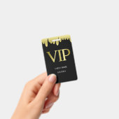 Badge Carte VIP Or Noir Moderne (Manuel / portable)