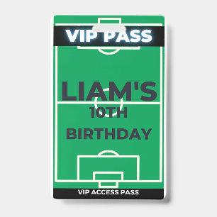 Badge Carte VIP pour fête d'anniversaire de foot