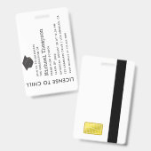 Badge Carte VIP pour la fête de fin d'études (Avant & arrière)
