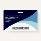 Badge Carte Visiteur Entreprise Code à barres personnali (Dos)