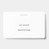 Badge Cartes de visite personnalisées professionnelles o (Arrière)