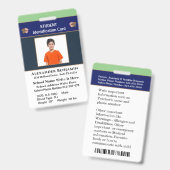 Badge Cartes d'identification scolaire avec photo de l'é (Avant & arrière)