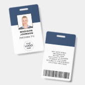 Badge Cartes d'identité à code-barres personnalisées ave (Avant & arrière)