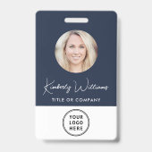 Badge Cartes d'identité avec codes QR et codes-barres po (Avant)