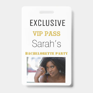 Badge Cartes d'invitation VIP pour enterrement de vie de