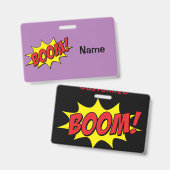 Badge Cartoon Boom Thunder_Cove (Avant & arrière)