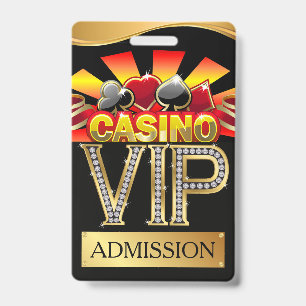 BADGE CASINO VIP Cordon Voir au verso