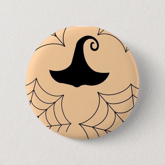 badge casquette de sorcières Halloween cobweb (Devant)