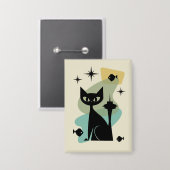 Badge Cat de Seattle moderne du milieu du siècle (Recto/Verso)