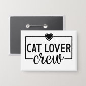 Badge Cat Lover Crew Funny Cat (Recto/Verso)
