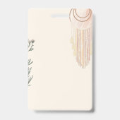 Badge Catcher de rêve Boho Peach Dusty Blue (Arrière)