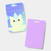 Badge Caticorn  Birthday Favor Bags (Avant & arrière)