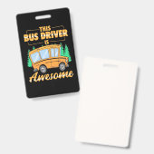 Badge Ce conducteur de bus est génial (Avant & arrière)