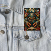 Badge  Celestial Masculine Zodiac Cancer design (Insitu)
