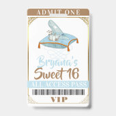Badge Cendrella Slipper Princesse Douce 16 Passe VIP (Arrière)