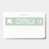 Badge Centralia PA (Arrière)