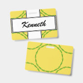Badge Cercle de Feuilles par Kenneth Yoncich (Avant & arrière)