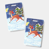 Badge Cerf nouveau-né (Avant & arrière)