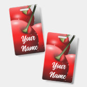 Badge Cerises avec gouttes de ragoût (Recto et verso)