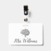 Badge Cerveau Scientifique (Avant avec clip)