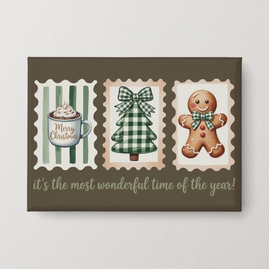 Badge C'est la période la plus merveilleuse de Noël Ging (Recto)