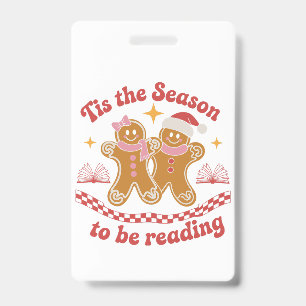 Badge C'est la saison pour lire l'école de Noël
