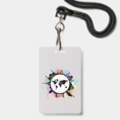 Badge C'est l'heure de voyager (Arrière avec lanière)