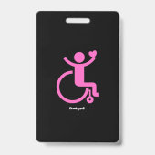 Badge C'est mon étiquette de fauteuil roulant (Arrière)